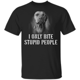 I Only Bite Stupid People Funny Pit Bull Shirts