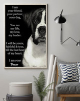 I Am Your Friend, Your Partner, Your Dog, I Am Your Boxer Dog Poster Slogan