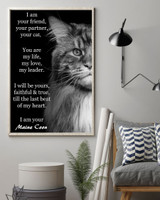 Maine Coon I Am Your Friend Poster, Cat Poster Decorations Cat Wall Art