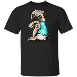 I Love Mom Cute Baby Pugs Shirt Gift For Pug Lovers