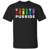 Pride Colorful LGBT Purride Shirt - Rainbow Pride Shirt Gifts For Cat Lovers