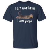 I Am Not Lazy I Am Yoga Cat With Saying Funny Shirts