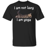 I Am Not Lazy I Am Yoga Cat With Saying Funny Shirts