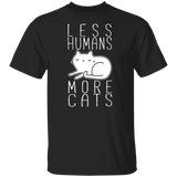 Less Humans More Cats Funny Shirts Cat Lovely