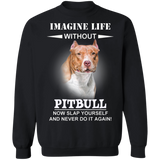 Imagine Life Without Bulldog - Pit Bull Sweater, Sweatshirt With Sayings