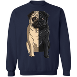 Pug Half Face Pug Sweater Adorable Sweatshirts