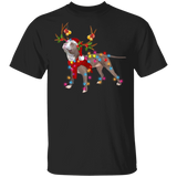 Pitbull Reindeer Dog Christmas Light T-shirt Christmas Gift Ideas For Pitbull Dog Lover