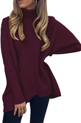 Women Turtleneck Long Sleeve Sweatshirt