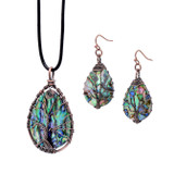 Sea Abalone Shell Earrings/Pendant Necklace Sea Abalone Shell Earrings/Pendant Necklace