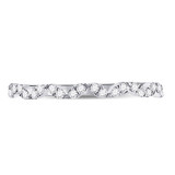 Diamond Stackable Band | 10kt White Gold Womens Round Diamond Zigzag Stackable Band Ring 1/5 Cttw |  Splendid Jewellery