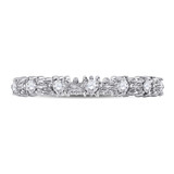 Diamond Stackable Band |  10kt White Gold Womens Round Diamond Stackable Band Ring 1/6 Cttw |  Splendid Jewellery