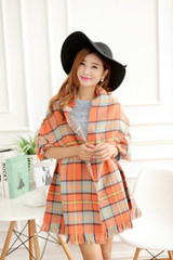 Plaid Cashmere Double Sided Scarf