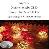 Rattan Balls Led Light String