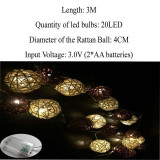 Rattan Balls Led Light String