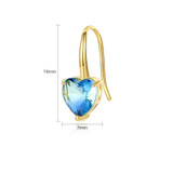 'Ormisde' 1.25ct Heart Earrings - 18K Gold Finish