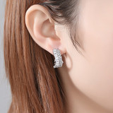 'Filodea' Earrings - 18K White Gold Finish