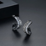 'Filodea' Earrings - 18K White Gold Finish