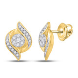 Earrings |  14kt Yellow Gold Womens Round Diamond Flower Cluster Earrings 1/4 Cttw |  Splendid Jewellery Earrings |  14kt Yellow Gold Womens Round Diamond Flower Cluster Earrings 1/4 Cttw |  Splendid Jewellery