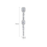 'Flavia' Earrings - 18K White Gold Finish