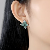 'Iacopa' Earrings - 18K White Gold Finish