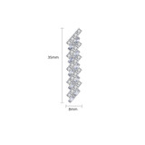 'Nunziata' Earrings - 18K White Gold Finish