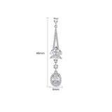 'Eda' Earrings - 18K White Gold Finish