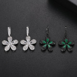 'Vincenzella' Earrings - 18K Black/White Gold Finish