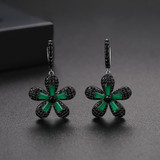 'Vincenzella' Earrings - 18K Black/White Gold Finish