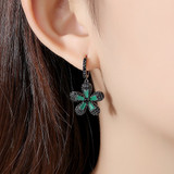 'Vincenzella' Earrings - 18K Black/White Gold Finish
