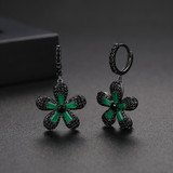 'Vincenzella' Earrings - 18K Black/White Gold Finish