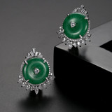 'Isetta' Earrings - 18K White Gold Finish