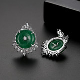 'Isetta' Earrings - 18K White Gold Finish