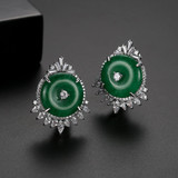 'Isetta' Earrings - 18K White Gold Finish