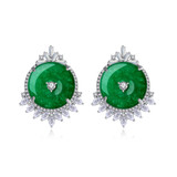 'Isetta' Earrings - 18K White Gold Finish