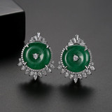 'Isetta' Earrings - 18K White Gold Finish