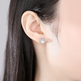 'Nausicaa' Earrings - 18K White Gold Finish