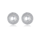 'Nausicaa' Earrings - 18K White Gold Finish