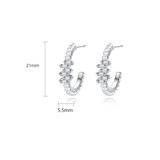 'Primizia' Earrings - 18K White Gold Finish
