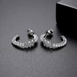 'Primizia' Earrings - 18K White Gold Finish