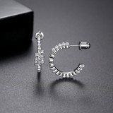 'Primizia' Earrings - 18K White Gold Finish