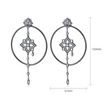 'Oleria' Earrings - 18K White/Black Gold Finish