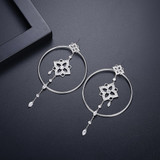 'Oleria' Earrings - 18K White/Black Gold Finish