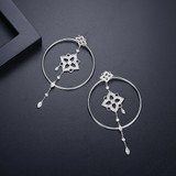 'Oleria' Earrings - 18K White/Black Gold Finish