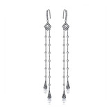 'Lerina' Earrings - 18K White/Black Gold Finish