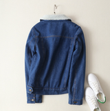 Denim Lambswool Coat