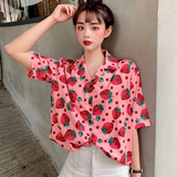 Strawberry Print Blouse
