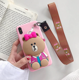 Cartoon Characters Wallet Phone Case