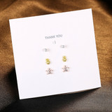 'Miriana' Set of Earrings - 18K Gold & Sterling Silver