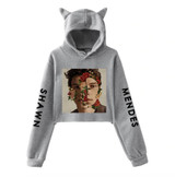 Shawn Mendes Crop Top Cat Ear Hoodie