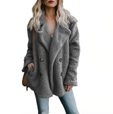 Buttoned Teddy Coat